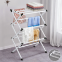 Folding Rack Drying Rack Clothes Rack Towel Hanging Rack Clothe Storage Shelf Floor-Standing Coat Shelf Clothes Hat Rack: 3  - 5 Days Free Delivery Only UK