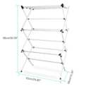 Folding Rack Drying Rack Clothes Rack Towel Hanging Rack Clothe Storage Shelf Floor-Standing Coat Shelf Clothes Hat Rack: 3  - 5 Days Free Delivery Only UK - Image 2