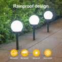Solar LED Lights Outdoor 3 Pack /6 Pack Solar Globe Powered Garden Light Warm Light for Yard Patio Walkway Landscape In-Ground: 3  - 5 Days Free Delivery Only UK - Image 2