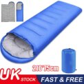 4 SEASON SINGLE SLEEPING BAGS CAMPING RECTANGULAR ENVELOPE ZIP UP KIDS ADULT: 3  - 5 Days Free Delivery Only UK - Image 2