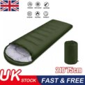 4 SEASON SINGLE SLEEPING BAGS CAMPING RECTANGULAR ENVELOPE ZIP UP KIDS ADULT: 3  - 5 Days Free Delivery Only UK