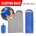 4 SEASON SINGLE SLEEPING BAGS CAMPING RECTANGULAR ENVELOPE ZIP UP KIDS ADULT: 3  - 5 Days Free Delivery Only UK - Image 3