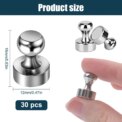 Neodymium Magnetic Pushpins Metal Strong Magnets Whiteboard Fridge Thumbtack Durable Power Magnet Push Pins for Office School: 3  - 5 Days Free Delivery Only UK - Image 2