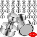 Neodymium Magnetic Pushpins Metal Strong Magnets Whiteboard Fridge Thumbtack Durable Power Magnet Push Pins for Office School: 3  - 5 Days Free Delivery Only UK