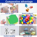 Neodymium Magnetic Pushpins Metal Strong Magnets Whiteboard Fridge Thumbtack Durable Power Magnet Push Pins for Office School: 3  - 5 Days Free Delivery Only UK - Image 6