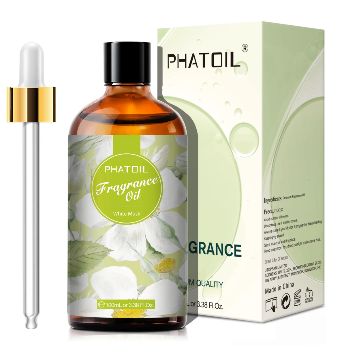 PHATOIL 100ml  White Musk Fragrance Essential Oil  Fresh Linen Honeysuckle Peach Orange Blossom for Aroma Candle Soap Making: 3  - 5 Days Free Delivery Only UK - Image 2