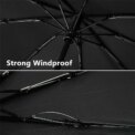 10 Ribs Strong Automatic Umbrella Auto Open Close Travel Compact  Windproof Folding Umbrella Black: 3  - 5 Days Free Delivery Only UK - Image 4