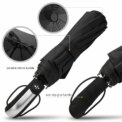 10 Ribs Strong Automatic Umbrella Auto Open Close Travel Compact  Windproof Folding Umbrella Black: 3  - 5 Days Free Delivery Only UK - Image 2