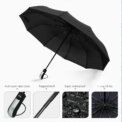 10 Ribs Strong Automatic Umbrella Auto Open Close Travel Compact  Windproof Folding Umbrella Black: 3  - 5 Days Free Delivery Only UK - Image 3
