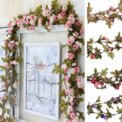 7Ft Artificial Pink Silk Rose 42 Heads Flowers Hanging Garland Vine Wreath Décor: 3  - 5 Days Free Delivery Only UK - Image 3