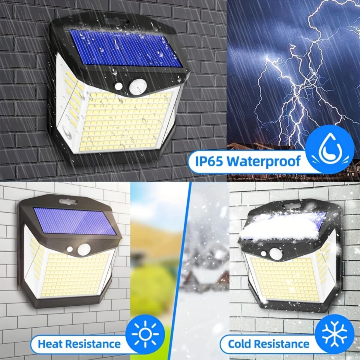 2/4PCS 248 LED Solar Security Light with Motion Sensor 3 Modes 270°Wide Angle Waterproof Outdoor Solar Wall Lamp for Yard Garden: 3  - 5 Days Free Delivery Only UK - Image 4