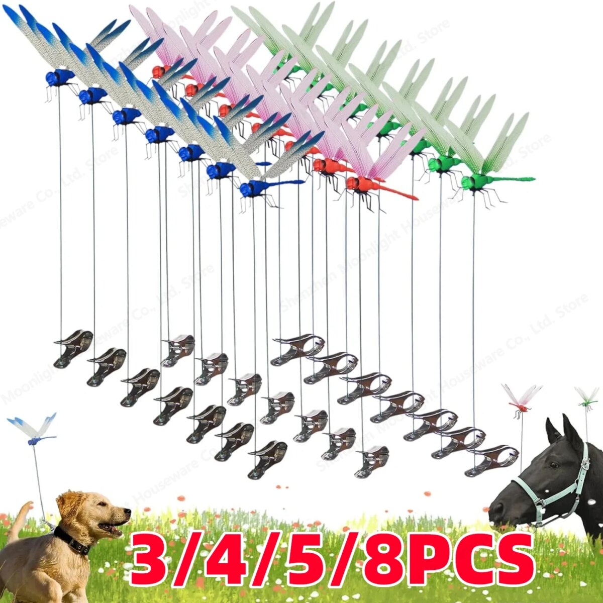 31CM Simulation Dragonfly Clip Bug Deterrent Realistic Dragonfly Hat Clip Bug Repellent Dragonfly Home Garden Decoration Supply: 3  - 5 Days Free Delivery Only UK - Image 4