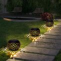 Metal LED Solar ndustrial Style Light Hollowed Out Lawn Garden Lights Décor: 3  - 5 Days Free Delivery Only UK - Image 2