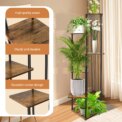 4/5/6-Tier Plant Stand Wooden Shelves, Metal Corner Flower Shelf Rack, Multi-Level Plant Pot Stand for Garden Wedding Decoration: 3  - 5 Days Free Delivery Only UK - Image 6