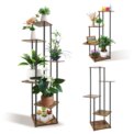 4/5/6-Tier Plant Stand Wooden Shelves, Metal Corner Flower Shelf Rack, Multi-Level Plant Pot Stand for Garden Wedding Decoration: 3  - 5 Days Free Delivery Only UK