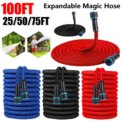 25FT-50 FT Blue Expandable Magic Hose Suitable for 3/4 " 1/2" Faucets High-Pressure Car Wash Water Gun Home Garden Watering Hose Gard: 3  - 5 Days Free Delivery Only UK - Image 2
