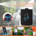 25FT-50 FT Blue Expandable Magic Hose Suitable for 3/4 " 1/2" Faucets High-Pressure Car Wash Water Gun Home Garden Watering Hose Gard: 3  - 5 Days Free Delivery Only UK - Image 4