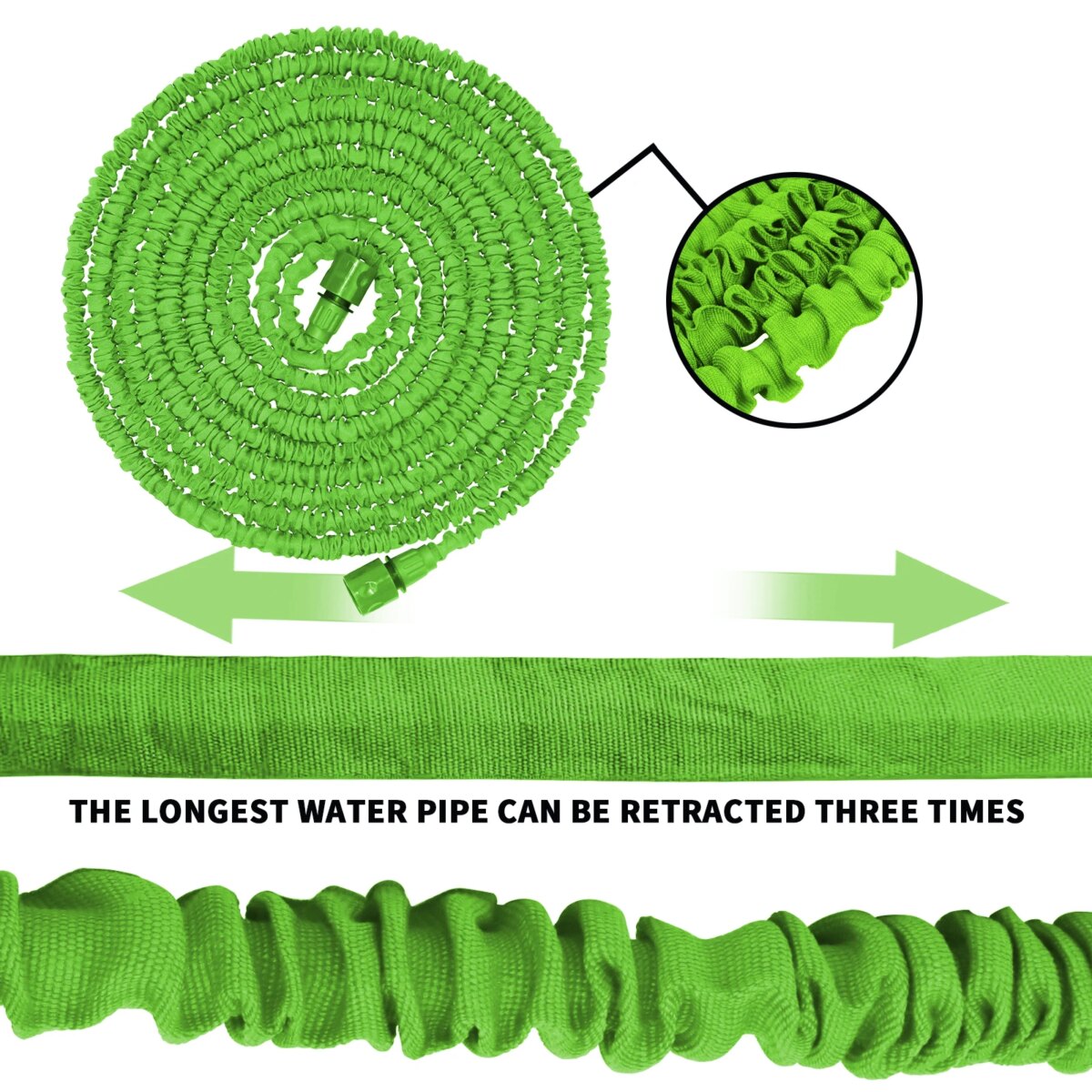 EMDTOOL EXPANDABLE MAGIC GARDEN HOSE, HIGH-PRESSURE CAR WASH WITH 7 SPRAY MODES, WATER GUN, HOME WATERING HOSE PIPE, 75FT-100FT: 3  - 5 Days Free Delivery Only UK - Image 3