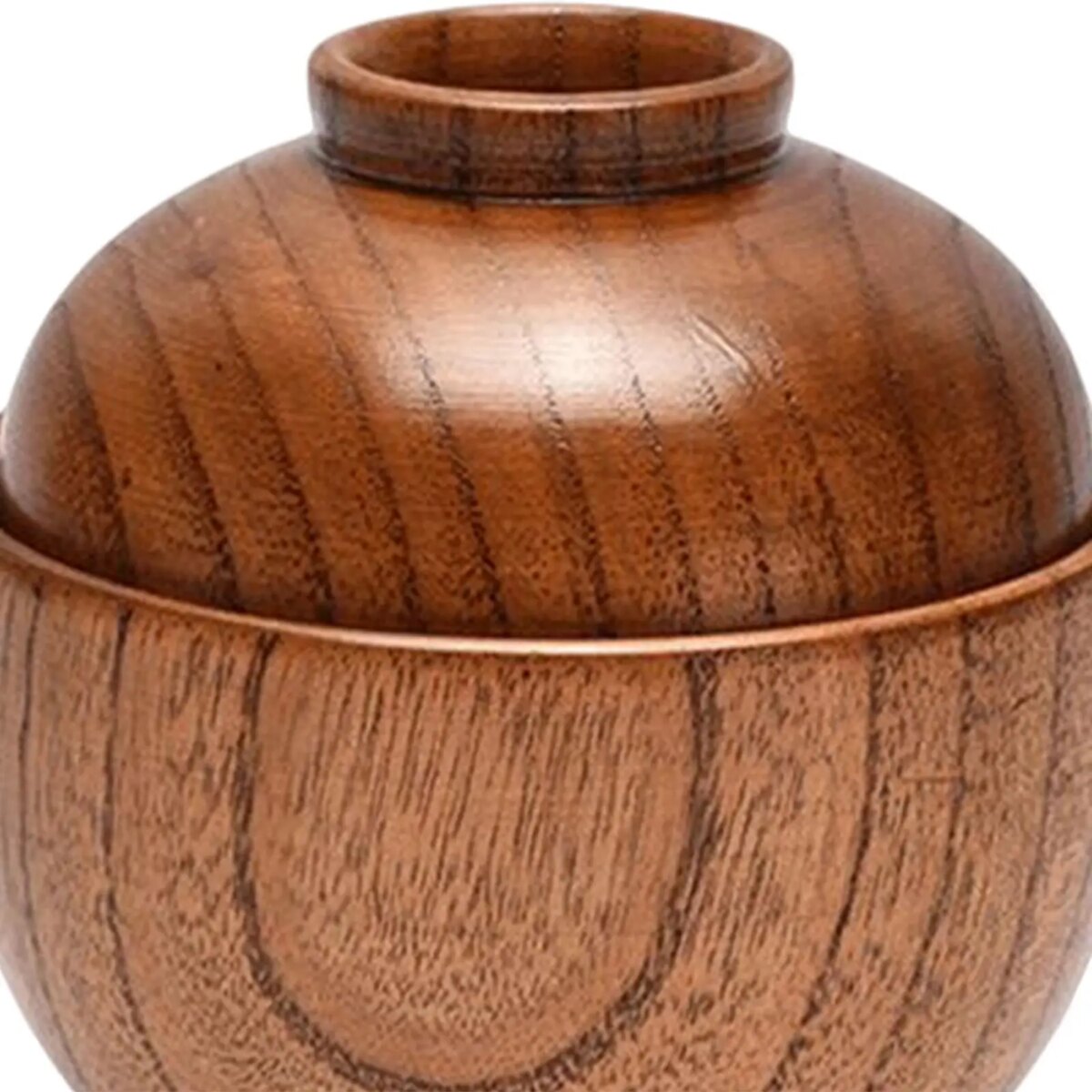 Wooden Bowl With Lid Rice Serving Bowl Food Container Tableware Food Utensil: 3  - 5 Days Free Delivery Only UK - Image 5