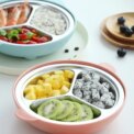 Household Portable Cute 304 Stainless Steel Children's Dinner Plate Grid Student Baby Tableware Rice Bowl Fast Food Plates: 3  - 5 Days Free Delivery Only UK