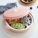 Household Portable Cute 304 Stainless Steel Children's Dinner Plate Grid Student Baby Tableware Rice Bowl Fast Food Plates: 3  - 5 Days Free Delivery Only UK - Image 3