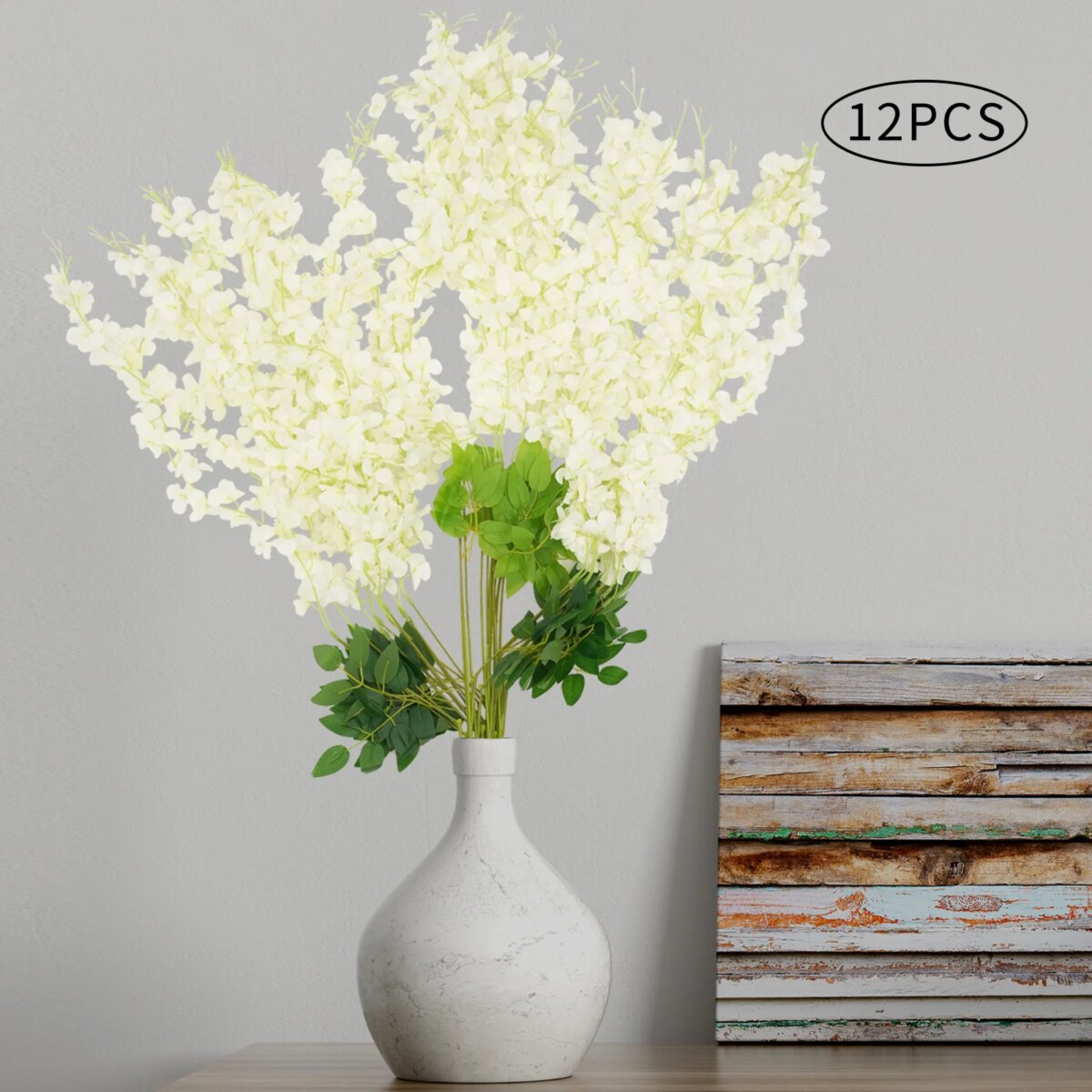 12PCS 110CM Long Wisteria Artificial Flowers for Decorate Wedding Sites, Banquet Halls, Parties: 3 - 5 Days Free Delivery Only UK - Image 5