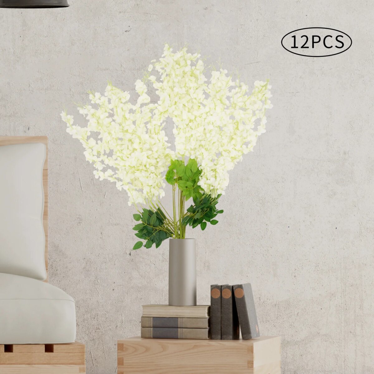 12PCS 110CM Long Wisteria Artificial Flowers for Decorate Wedding Sites, Banquet Halls, Parties: 3 - 5 Days Free Delivery Only UK - Image 2