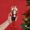 30CM Christmas King Nutcracker Statue Red Sceptre Soldier Doll for Table Decor Family Home Gift: 3 - 5 Days Free Delivery Only UK - Image 5