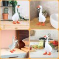 Cute Duck Statue Key Hanger Resin Goose Duck Statue Sculpture Funny Office Desk Decor Housewarming Gifts for Women Men: 3 - 5 Days Free Delivery Only UK - Image 2