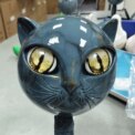 Black Cat Figurine Luxury Black Cat Stone Sculpture Ornaments Black Obsidian Crystal Gemstone Cat Healing Stone Decor Craft Gift: 3 - 5 Days Free Delivery Only UK