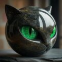 Black Cat Figurine Luxury Black Cat Stone Sculpture Ornaments Black Obsidian Crystal Gemstone Cat Healing Stone Decor Craft Gift: 3 - 5 Days Free Delivery Only UK - Image 3