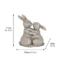 Creative Love Animal Hug Statue Resin Crafts Couple Panda Rabbit Hug Statue Wedding Anniversary Gift Birthday Home : 3 - 5 Days Free Delivery Only UK - Image 6