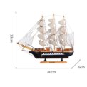Desktop Sailboat Decoration Wood Nautical Sailing Boat Table Ornament With Light String Sailboat Model Ornament For Home Office: 3 - 5 Days Free Delivery Only UK - Image 2