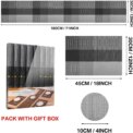 Woven Vinyl Placemats Set Place Mats Crossweave Non-Slip Washable 30X45 CM Table Mats for Dining Table Kitchen Restaurant Décor Coasters: 3 - 5 Days Free Delivery Only UK - Image 2