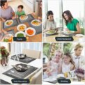Woven Vinyl Placemats Set Place Mats Crossweave Non-Slip Washable 30X45 CM Table Mats for Dining Table Kitchen Restaurant Décor Coasters: 3 - 5 Days Free Delivery Only UK - Image 6