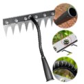 5/6/7/8 Teeth Agricultural Rake Soil Loosening Weeding Tool Manganese Steel Garden Weeding Rake Multi-use Agricultural Straw Hoe: 3 - 5 Days Free Delivery Only UK - Image 3