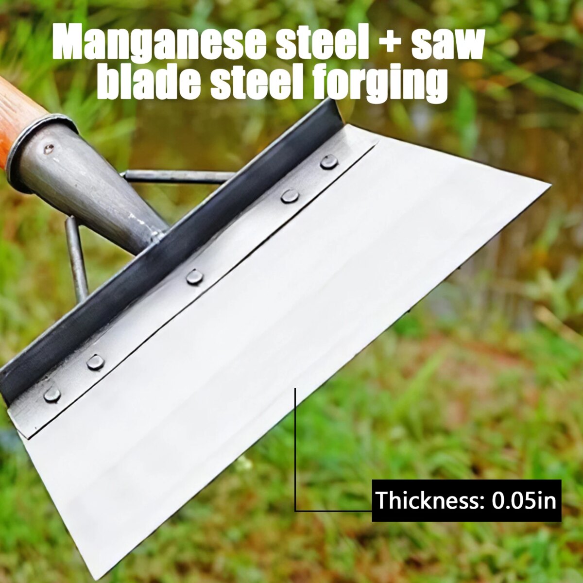 Multifunctional Outdoor Garden Cleaning Shovel 30cm Steel Flat Shovel Ice Shovel Weeding Planting Farm Weeding Tool: 3 - 5 Days Free Delivery Only UK - Image 4