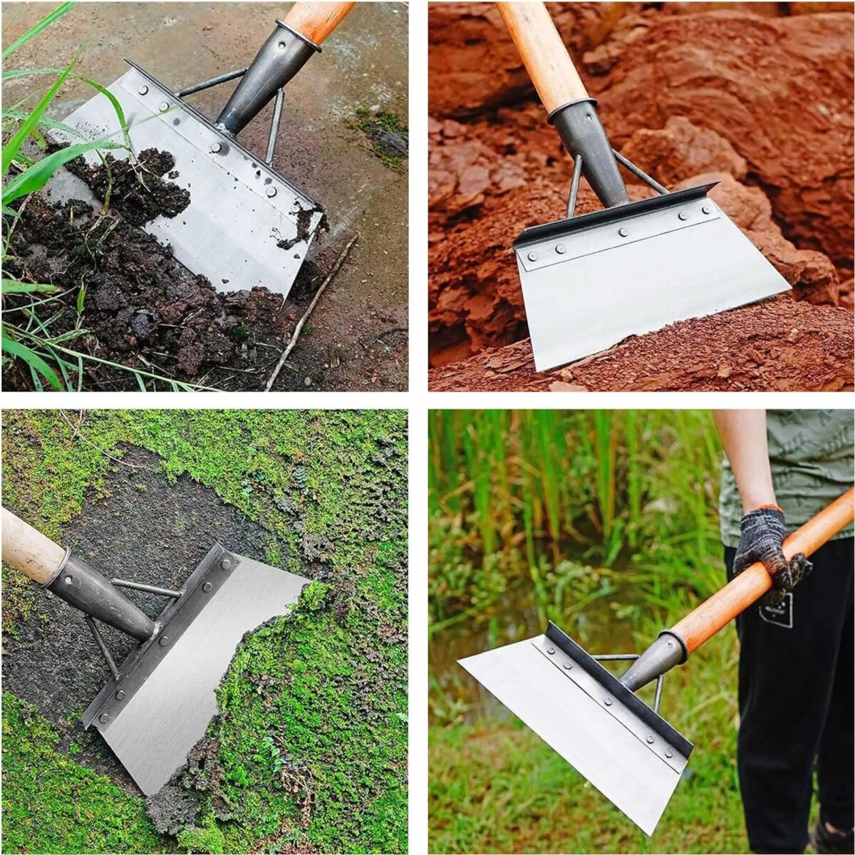 Multifunctional Outdoor Garden Cleaning Shovel 30cm Steel Flat Shovel Ice Shovel Weeding Planting Farm Weeding Tool: 3 - 5 Days Free Delivery Only UK - Image 6