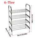 Modern Nordic Style 4-layer Entrance Door Shoe Rack Storage Rack Home Storage Shoe Cabinet, 60 cm x 30 cm x 80 cm: 3 - 5 Days Free Delivery Only UK - Image 6