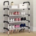 Modern Nordic Style 4-layer Entrance Door Shoe Rack Storage Rack Home Storage Shoe Cabinet, 60 cm x 30 cm x 80 cm: 3 - 5 Days Free Delivery Only UK - Image 2