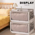 home Transparent Folding Storage Box with Wheels: 3 - 5 Days Free Delivery Only UK - Image 2