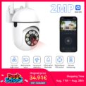 Ease Life APP Wireless 1080P HD Indoor/Outdoor WiFi Security Camera, Colour Night Vision, 2-Way Audio, 360° Black Y108: 3 - 5 Days Free Delivery Only UK