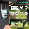 Ease Life APP Wireless 1080P HD Indoor/Outdoor WiFi Security Camera, Colour Night Vision, 2-Way Audio, 360° Black Y108: 3 - 5 Days Free Delivery Only UK - Image 4