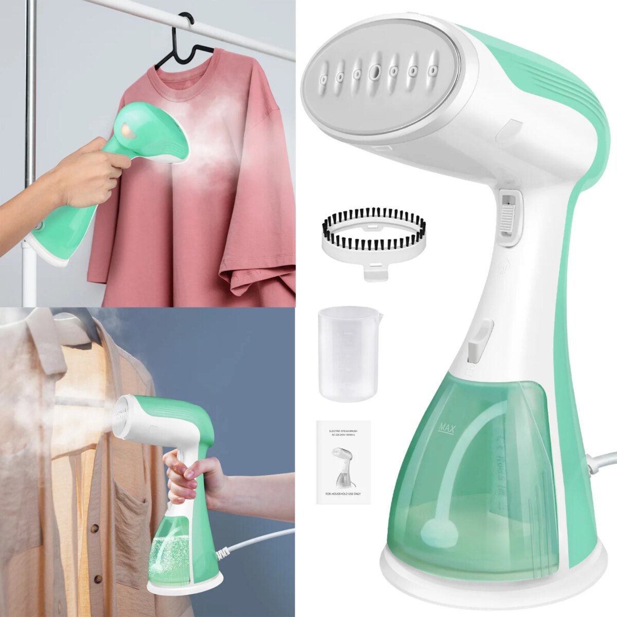 Day Plus 4800W UK Plug Garment Handheld Steamer Fabric Curtain Clothes Iron Heat Travel Steam DIY,Steamer for Clothes, Home 300ML Tank: 3 - 5 Days Free Delivery Only UK - Image 1