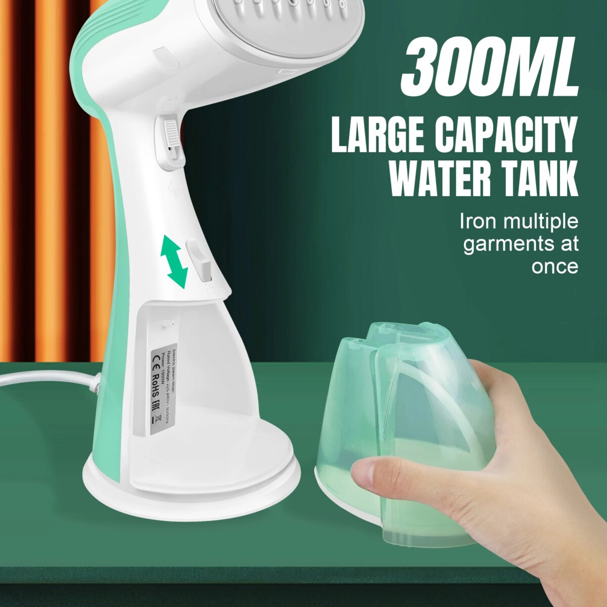Day Plus 4800W UK Plug Garment Handheld Steamer Fabric Curtain Clothes Iron Heat Travel Steam DIY,Steamer for Clothes, Home 300ML Tank: 3 - 5 Days Free Delivery Only UK - Image 3