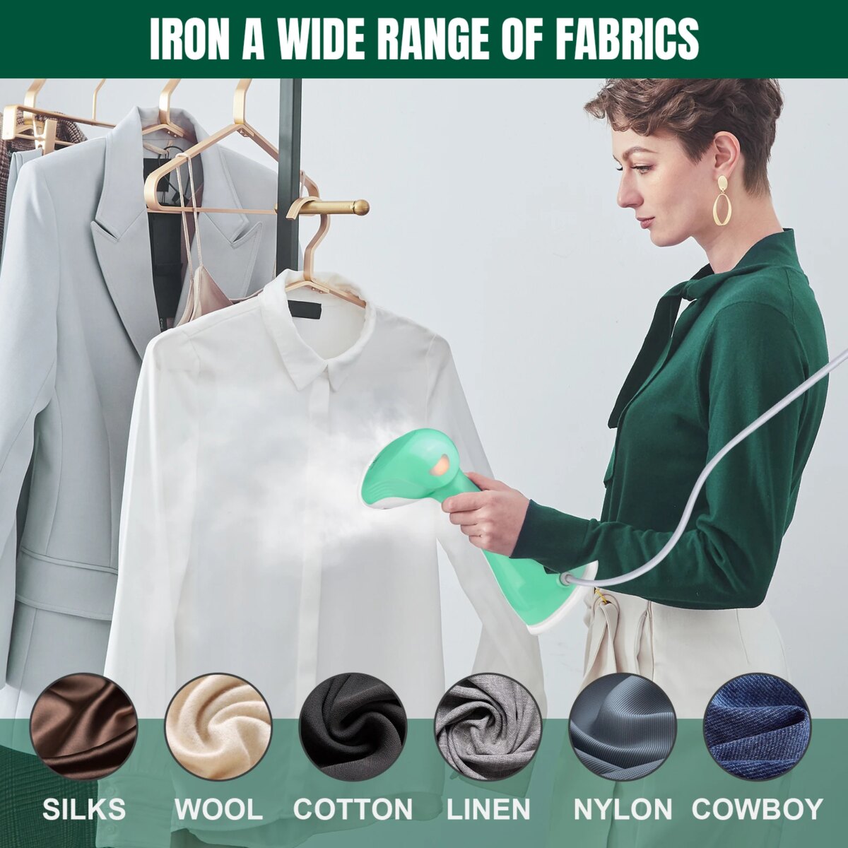 Day Plus 4800W UK Plug Garment Handheld Steamer Fabric Curtain Clothes Iron Heat Travel Steam DIY,Steamer for Clothes, Home 300ML Tank: 3 - 5 Days Free Delivery Only UK - Image 5