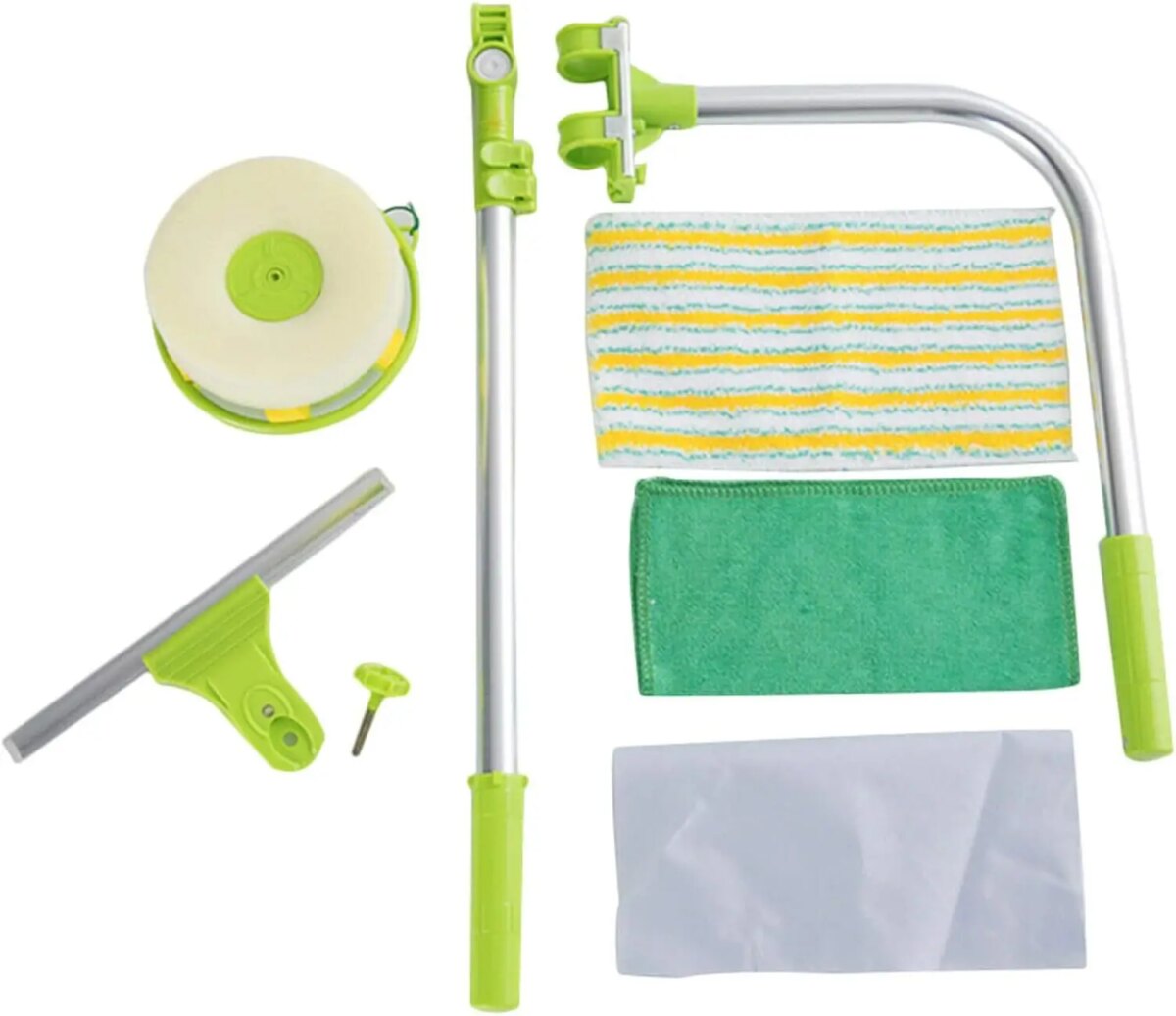 Window Squeegee Cleaner, Glass Dust High-Rise Window Cleaning Brush, Telescopic Pole, 2 in 1 Sponge Squeegee Equipment: 3 - 5 Days Free Delivery Only UK - Image 4