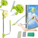 Window Squeegee Cleaner, Glass Dust High-Rise Window Cleaning Brush, Telescopic Pole, 2 in 1 Sponge Squeegee Equipment: 3 - 5 Days Free Delivery Only UK