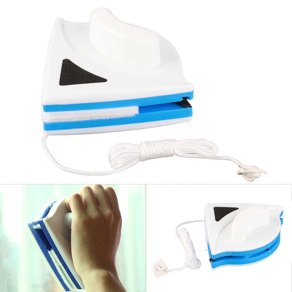 Plastic Double Sided Glass Cleaner Home Window Glass Cleaning Tool Magnetic Useful Glass Surface Wiper Brush: 3 - 5 Days Free Delivery Only UK - Image 1