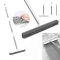 2-in-1 Rubber Broom & Scraper Brush, Silicone Pet Hair Remover for Carpet/Hardwood Floors, Long Handle Sweeper for Tile/Windows: 3 - 5 Days Free Delivery Only UK